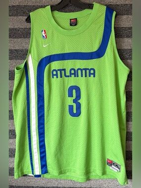 Vintage Y2K Nike Shareef Abdur-Rahim Atlanta Hawks Throwback Swingman Jersey XXL